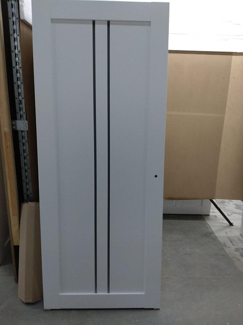 Двері екокошпон, Полотно, серія TETRA, Модель Т-02 (сатин) Колір: Альпійський білий (НОВИНКА) Київ - фото 2