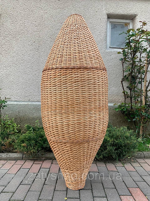 Высокий плетеный светильник из лозы заплетенный Киев - изображение 4
