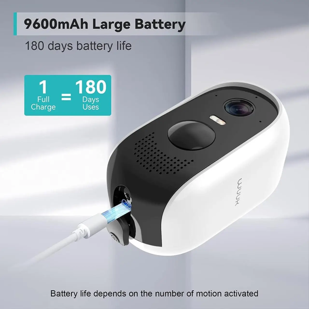 Уценка Комплект беспроводных камер видеонаблюдения WUUK 2K Cam Pro Kit Y0410 (2 камеры + базовая станция) Wi-Fi IP67 32GB Киев - изображение 9