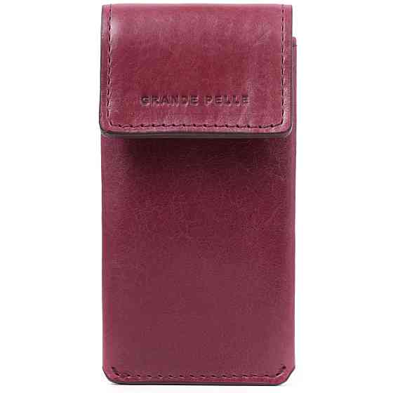 Ключниця для жінок у вигляді футляра з натуральної шкіри GRANDE PELLE 22572 Бордовий Київ