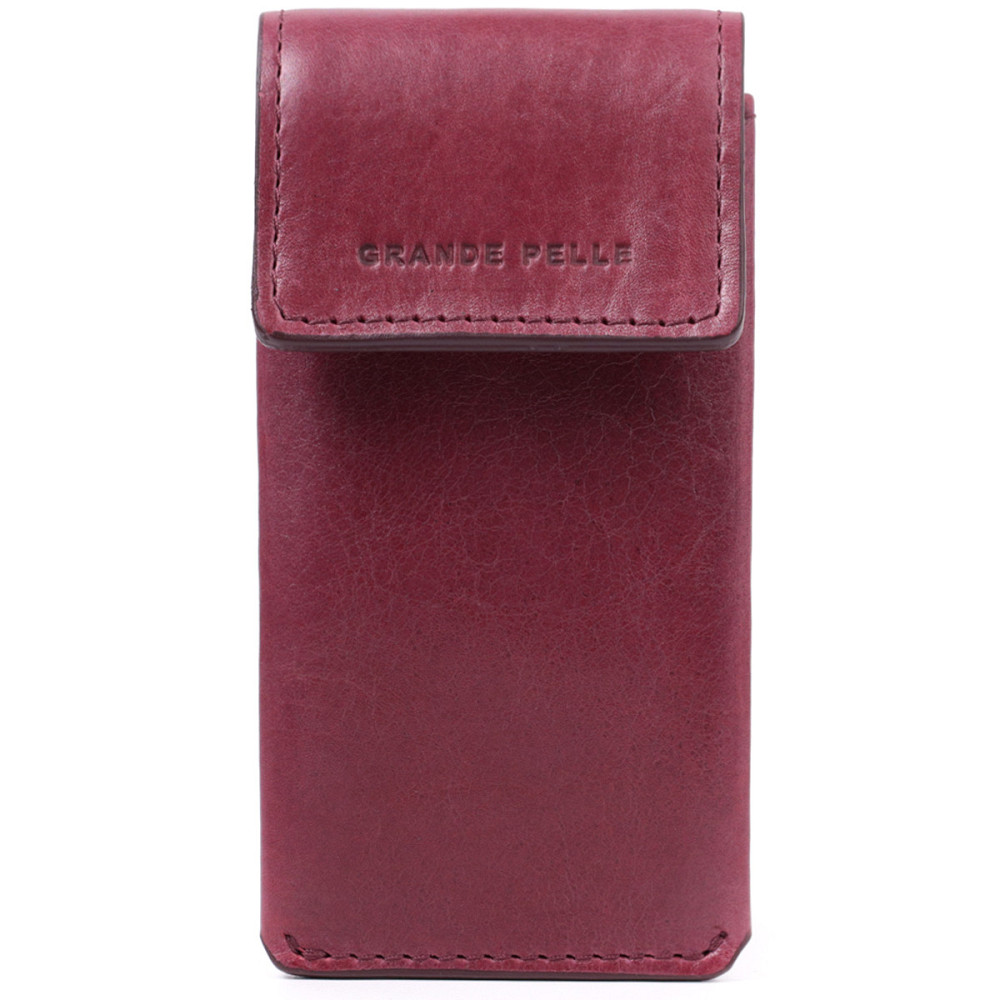 Ключниця для жінок у вигляді футляра з натуральної шкіри GRANDE PELLE 22572 Бордовий Київ - фото 5