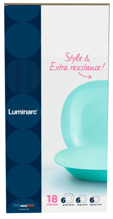 Сервіз Luminarc Carine Light Turquoise, 18 предметів (7046523) Київ
