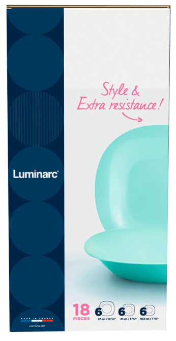 Сервіз Luminarc Carine Light Turquoise, 18 предметів (7046523) Київ - фото 6