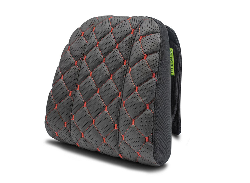 Автомобільний підголівник Comfort Trip AMF 004-2 225х245х60 з екошкіри червоний Дніпро - фото 9