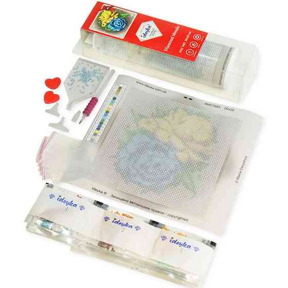 Алмазна мозаїка "Кавова насолода" Ідейка AMC7680 без підрамника 20х20 см Вінниця