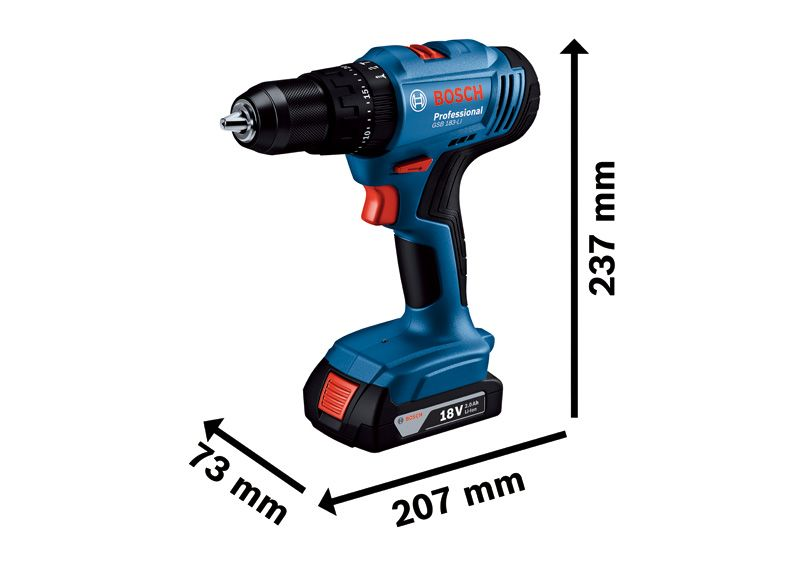 Мощная аккумуляторная ударная дрель-шуруповерт Bosch Professional GSB 183-LI с АКБ 18V 2.0Ah, з/п в кейсе Киев - изображение 7