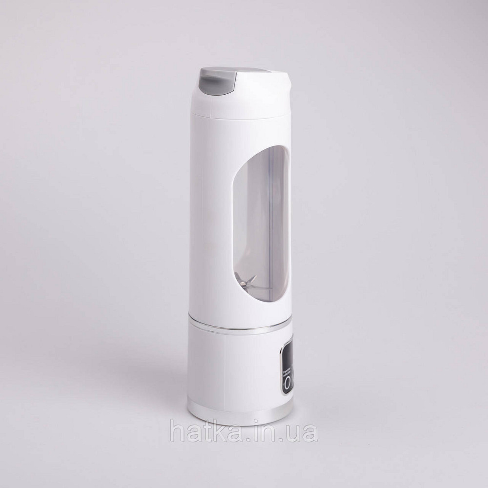 Портативний блендер для смузі на акумуляторі 450 мл блендер пляшка 25 Вт USB Білий Київ - фото 6