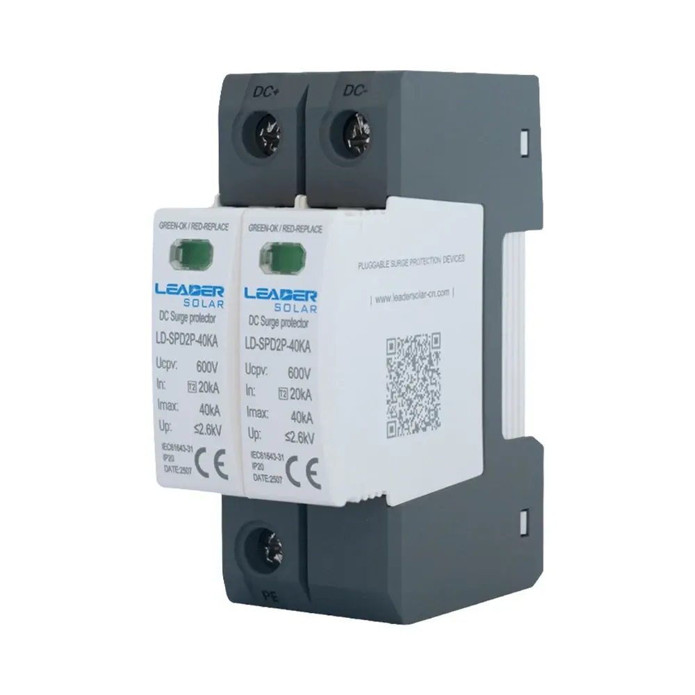 Обмежувач напруги Leader LD-SPD2P-40KA-600V DC під DIN-рейку (42-00269) Киев - изображение 1