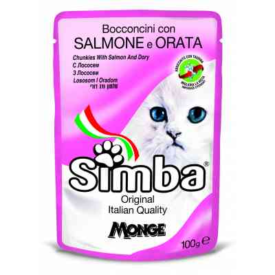 Влажный корм для кошек Simba Cat Wet лосось и доры 100 г (8009470009379) Винница