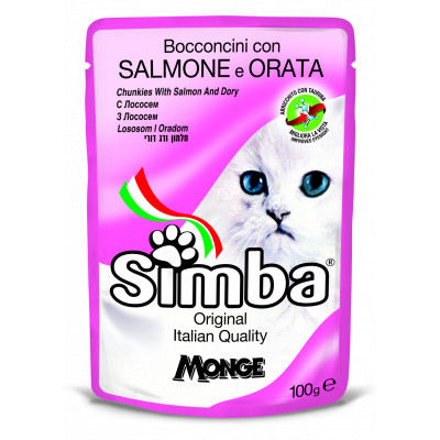 Вологий корм для кішок Simba Cat Wet лосось та дорі 100 г (8009470009379) Вінниця - фото 1