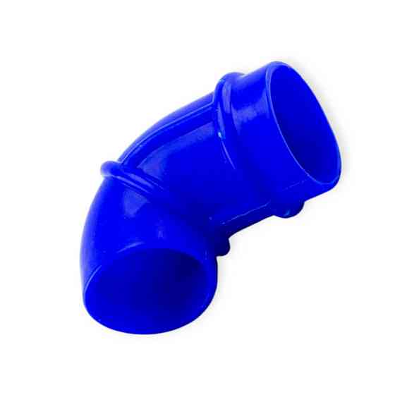 Патрубок воздушгого фильтра ГАЗ (406) угол силикон синий (ДМРВ) Мукачево