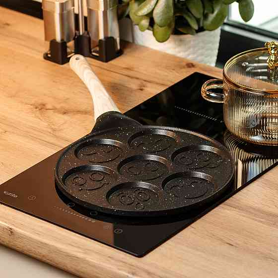 Breakfast Сковорода смайл Ø 26.5 (см) на 7 секцій для панкейків чорна HP39584B Коломия