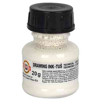 Тушь для черчения Koh-i-Noor 20г белая (1417001) Винница