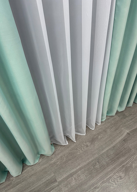 Шторна тканина із колекції "Bruno" Туреччина колір фісташковий 958ш Київ - фото 6