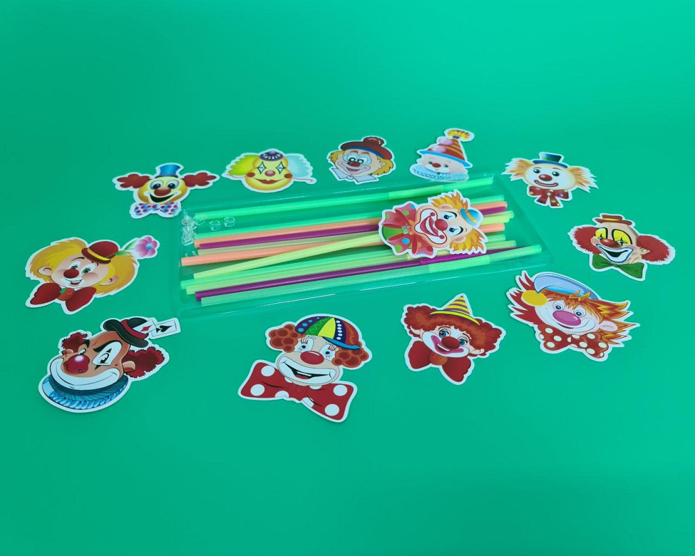 Соломка-трубочка "Клоуни" d6-260мм люминесц (12)*500 (1 шт) Харків - фото 1