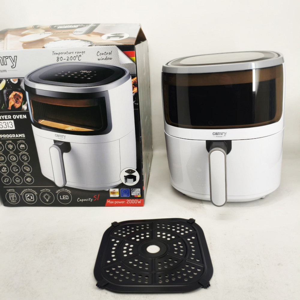 Аерофритюрниця для смаження без додавання олії Camry CR 6313 1500W 5Л, Фритюрниця гаряче повітря WE-39 Львів - фото 11