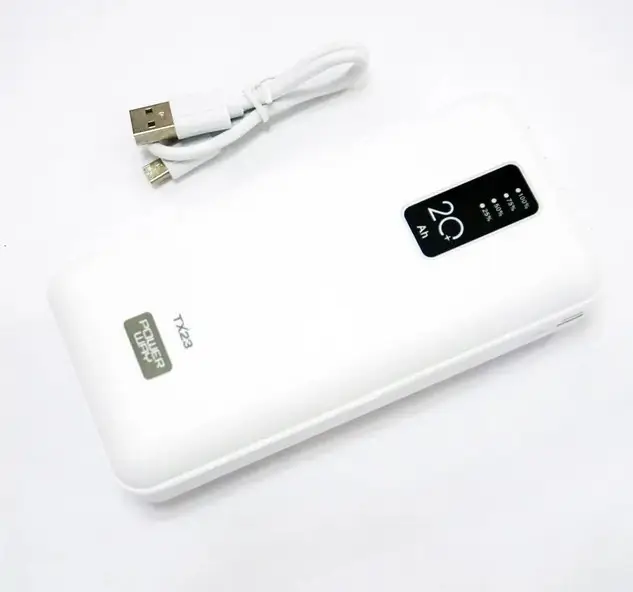 Внешний портативный аккумулятор Sertec Power Way TX23 20000 mAh (Белый) Винница - изображение 8