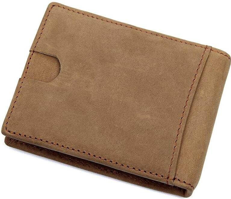 Зажим для денег Vintage 14532 из натуральной кожи Коричневый Киев - изображение 7