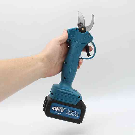 Аккумуляторный секатор садовый + 2 АКБ 48V / Электросекатор / Аккумуляторные садовые ножницы Киев