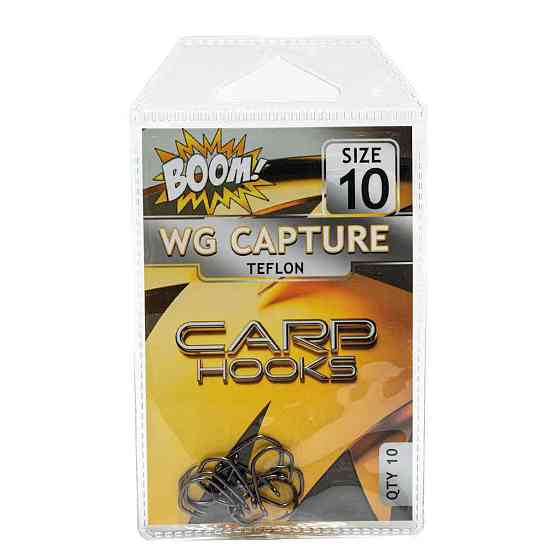 Гачок для мирної риби Wide Gape Сapture №10 (10 шт/уп) (Teflon) ТМ BOOM Київ