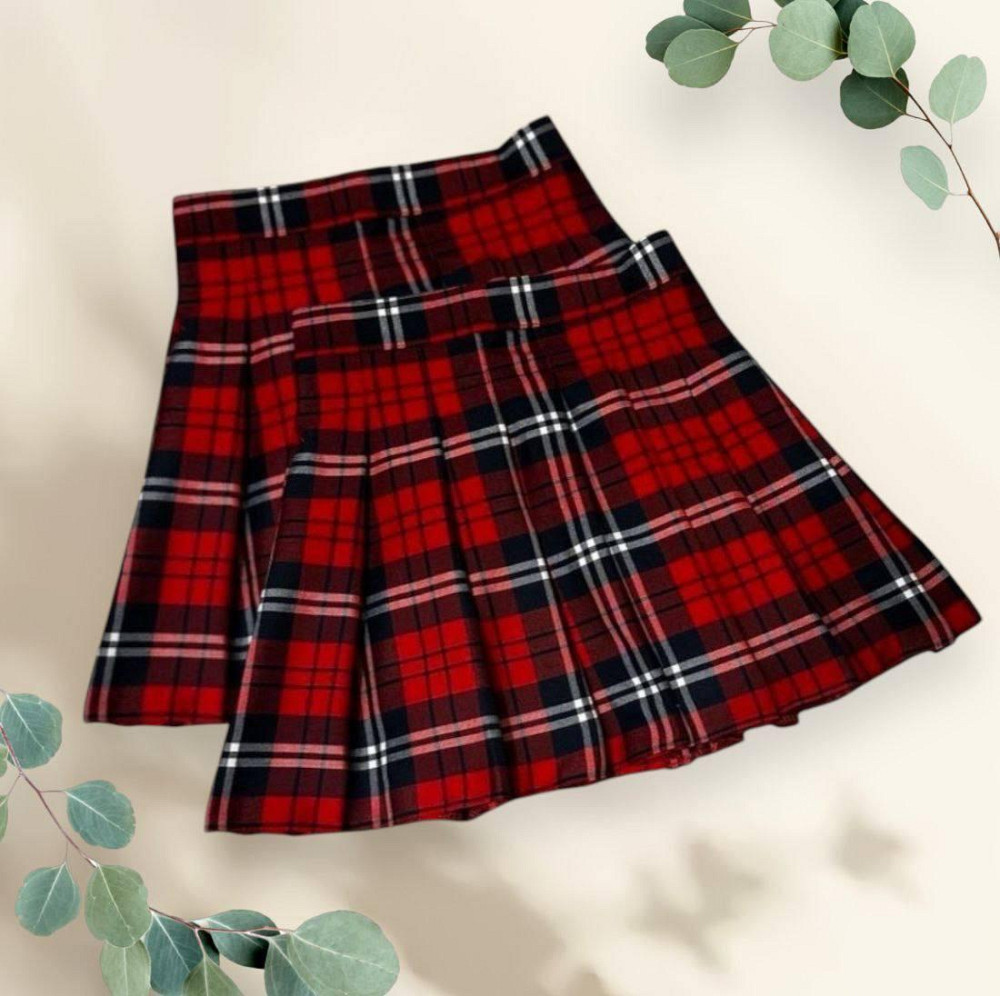 Женская трендовая мини юбка-теника в клетку тиар 42/44 Одесса - изображение 5