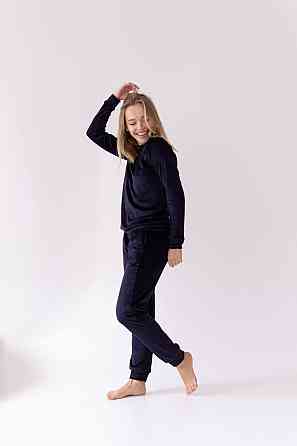 Жіночий спортивний велюровий костюм Синій M Харків