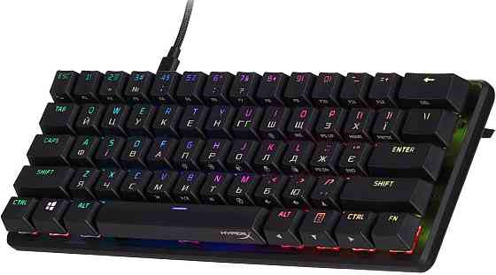 Клавіатура HyperX Alloy Origins 60 Red RGB UA Black (4P5N4AA) Чорний Харків