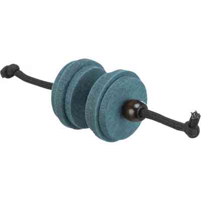 Іграшка для котів Trixie Гантель на струні CityStyle Фетр/дерево Сірий/чорний 13 см (4011905411323) Вінниця