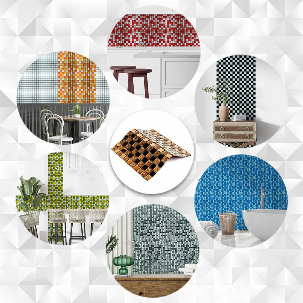 Мозаика из декоративного стекла 298х298х4,5мм Оранж SW-00002360 Киев - изображение 6