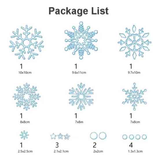 Новогодние снежинки на окна 30 на 20 см голубой Киев