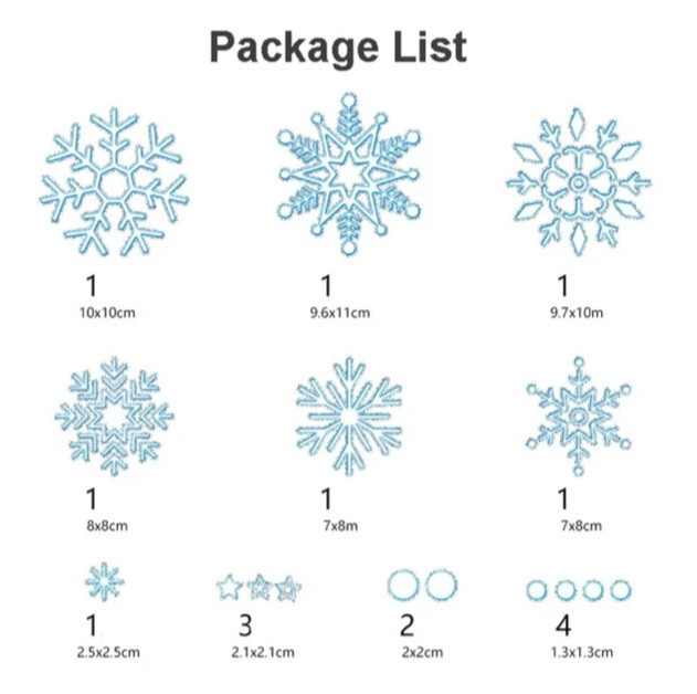 Новорічні сніжинки на вікна 30 на 20 см блакитний Київ - фото 1