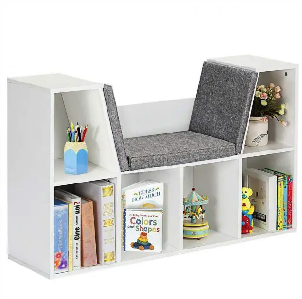 Шафа органайзер Costway Kinder з подушкою для сидіння дитячий комод для іграшок і речей Київ - фото 3