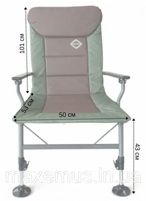 Рыбацкое кресло-шезлонг Bonro B21 раскладной стул для рыбалки и отдыха темно-зеленое Мостиська - фото 9