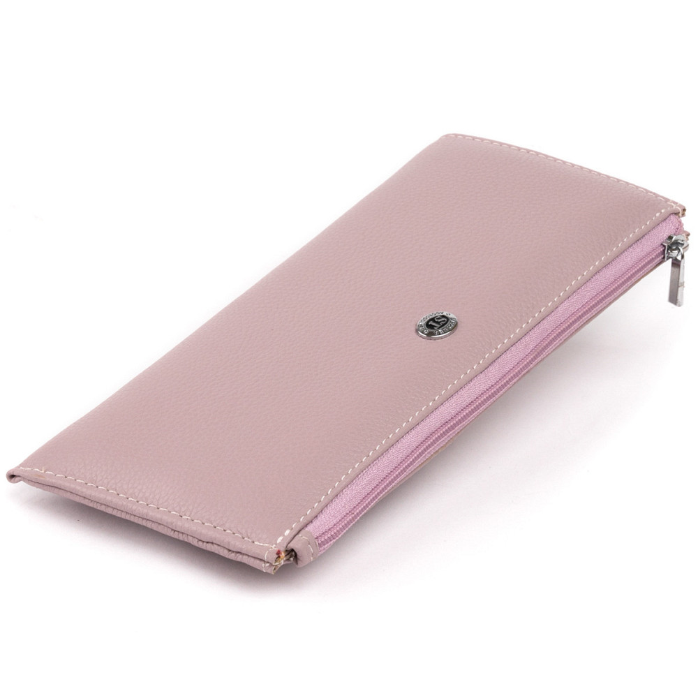 Горизонтальный тонкий кошелек из кожи женский Лиловый (ST Leather) Киев - изображение 5