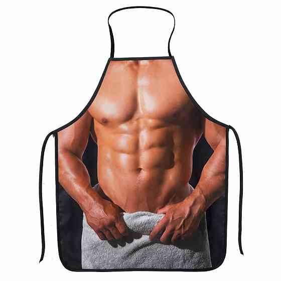 Фартух з приколом чоловік з рушником 80 на 60 см різнобарвний Київ