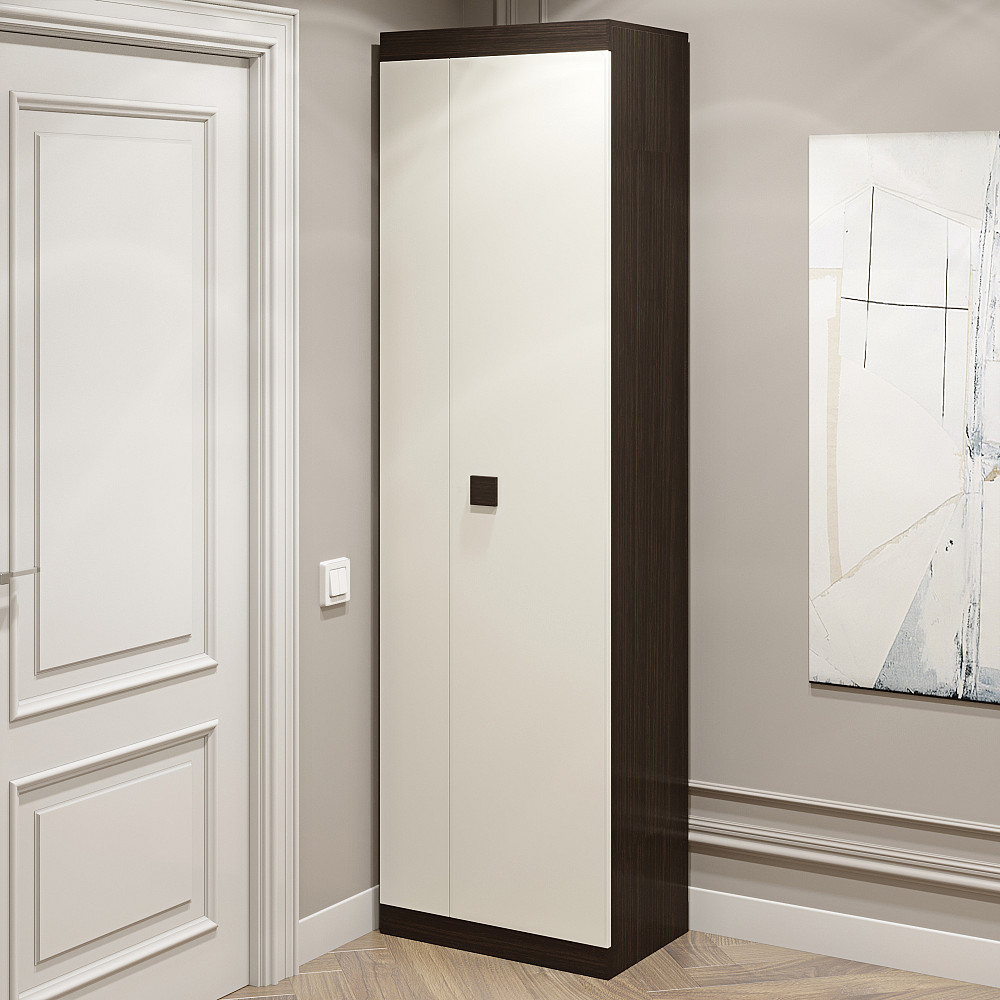 Шкаф распашной Эверест Соната-600 венге темный + белый (DTM-2309) Днепр - изображение 2