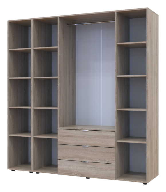 Комплект шаф для одягу Doros Гелар (2 шт.) 194х49,5х203,4 см Дзеркало/Дуб сонома (DRS-011139) Львів - фото 6