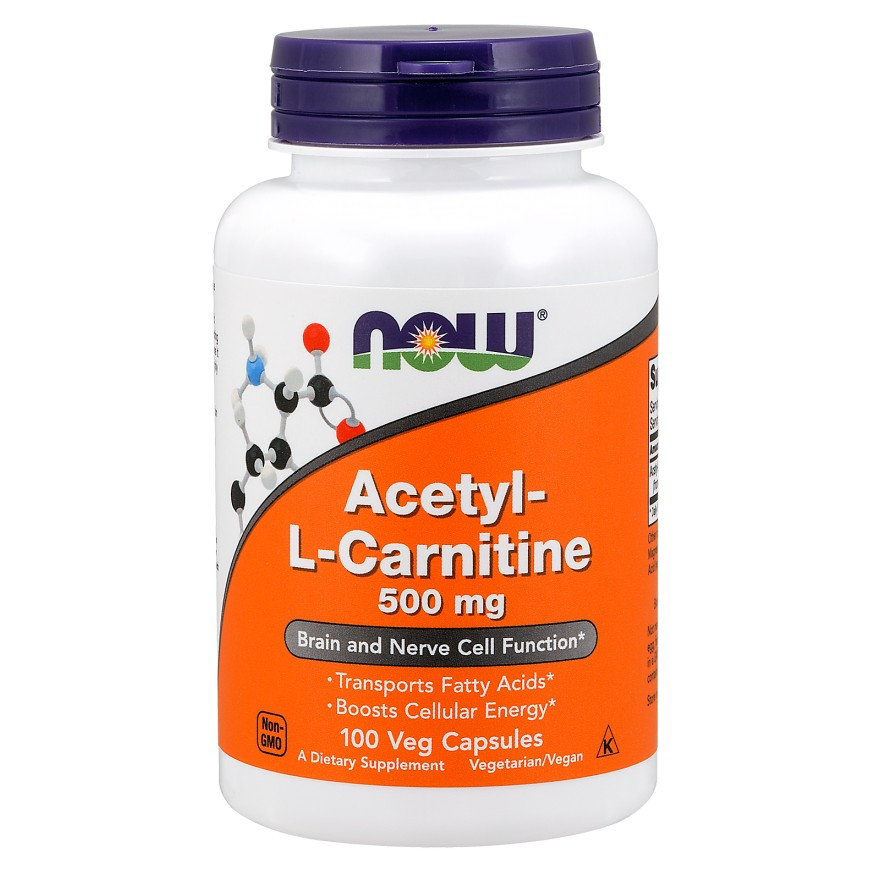 Ацетил-L-Карнитин NOW Acetyl-L-Carnitine 500 mg 100 caps Луцк - изображение 1