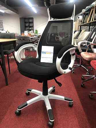 Крісло поворотне Q-409 чорне / білий каркас Киев