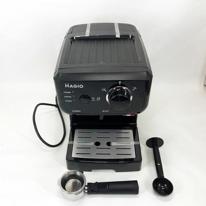 Домашние кофеварки MAGIO MG-962 1140 Вт, Кофеварка эспрессо компрессионная, Кофеварка на две чашки LP-10 Львов - изображение 4