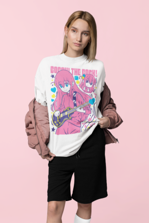 Футболка аниме Хитори Готоу Боккхи Рокк оверсайз (S/M/L) Черний AnimeJ0630 Днепр