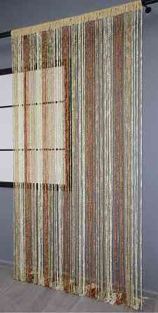 Шторы-нити спираль с люрексом Бежевый с молочно-коричневым 300х300см 1 шт (61-016) Киев