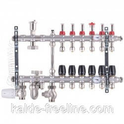 Колектор нижнє підключення 1012 нержавіюча сталь в зборі на 7 виходів Харків - фото 1