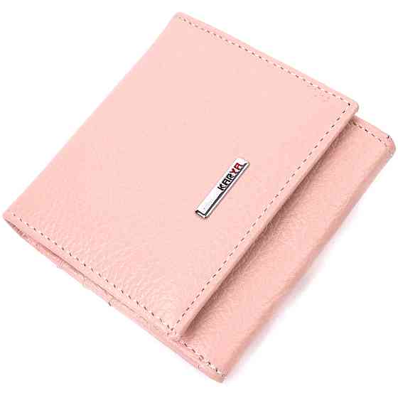 Компактний жіночий шкіряний гаманець з монетницею KARYA 21375 Пудровий Київ