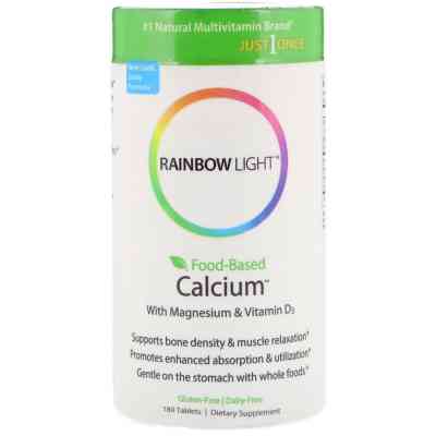 Вітамін Rainbow Light Кальцій з Магнієм і вітаміном D3, Food-Based Calcium with Ma (RLT-10952) Вінниця