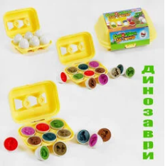 Іграшка 3D сортер "4FUN Game Club""Динозаври""Яєчний лоток" 6 штук в коробці, 41750 (36/2), шт Київ - фото 1