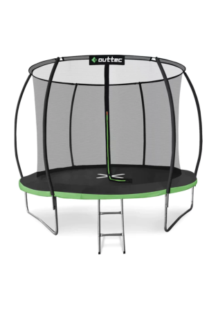 Батут OUTTEC Pumpkin з внутрішньою сіткою 10 футів 312 см чорно-зелений Київ