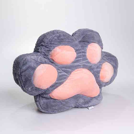 Плюшева іграшка-подушка з пледом "Лапка" 3 в 1, сірий Київ