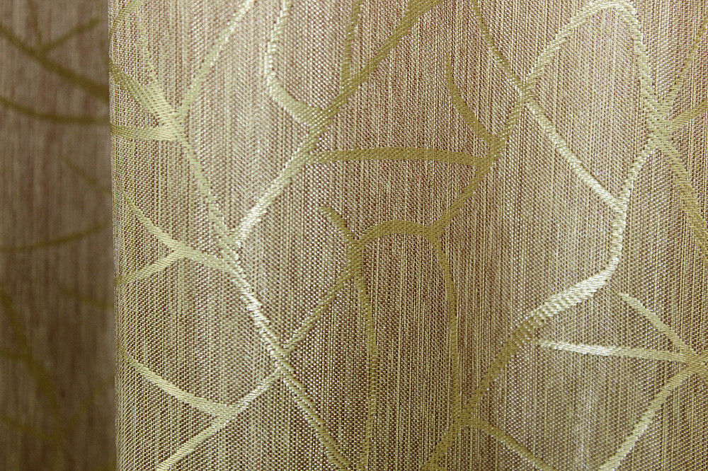 Комплект готових штор VR-Textil Жакард Савана № 672ш Золотистий 100х270 см 2 шт (31-379) Київ - фото 7