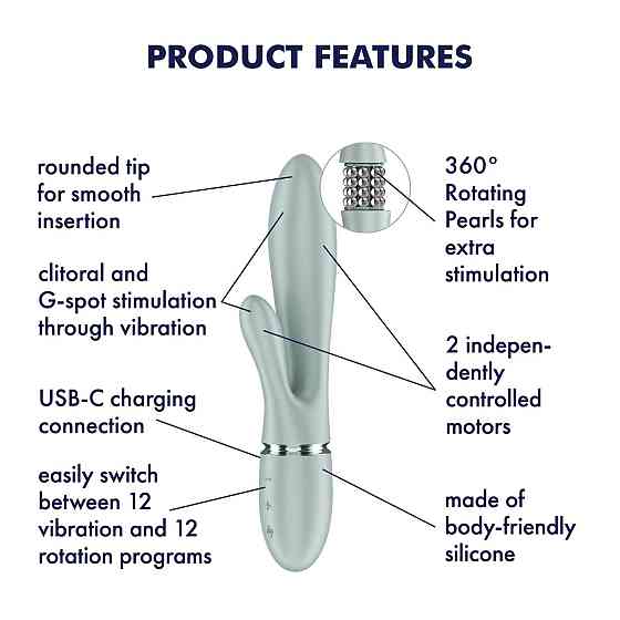 Вибратор-кролик Satisfyer Pearl Bunny 2 Greygreen Sex Aura Киев